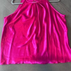 Elegant Pink Satin Halter Top